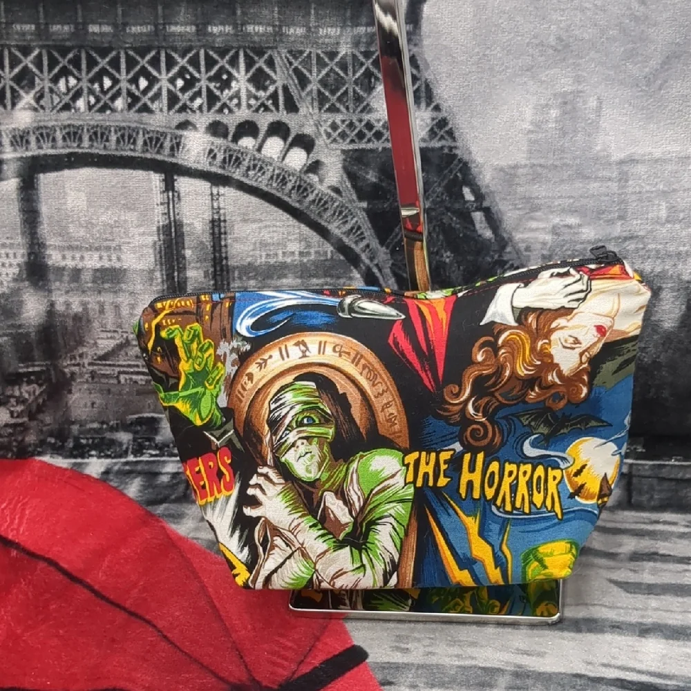 Colorful Graphic Horror Women's Makeup Bag